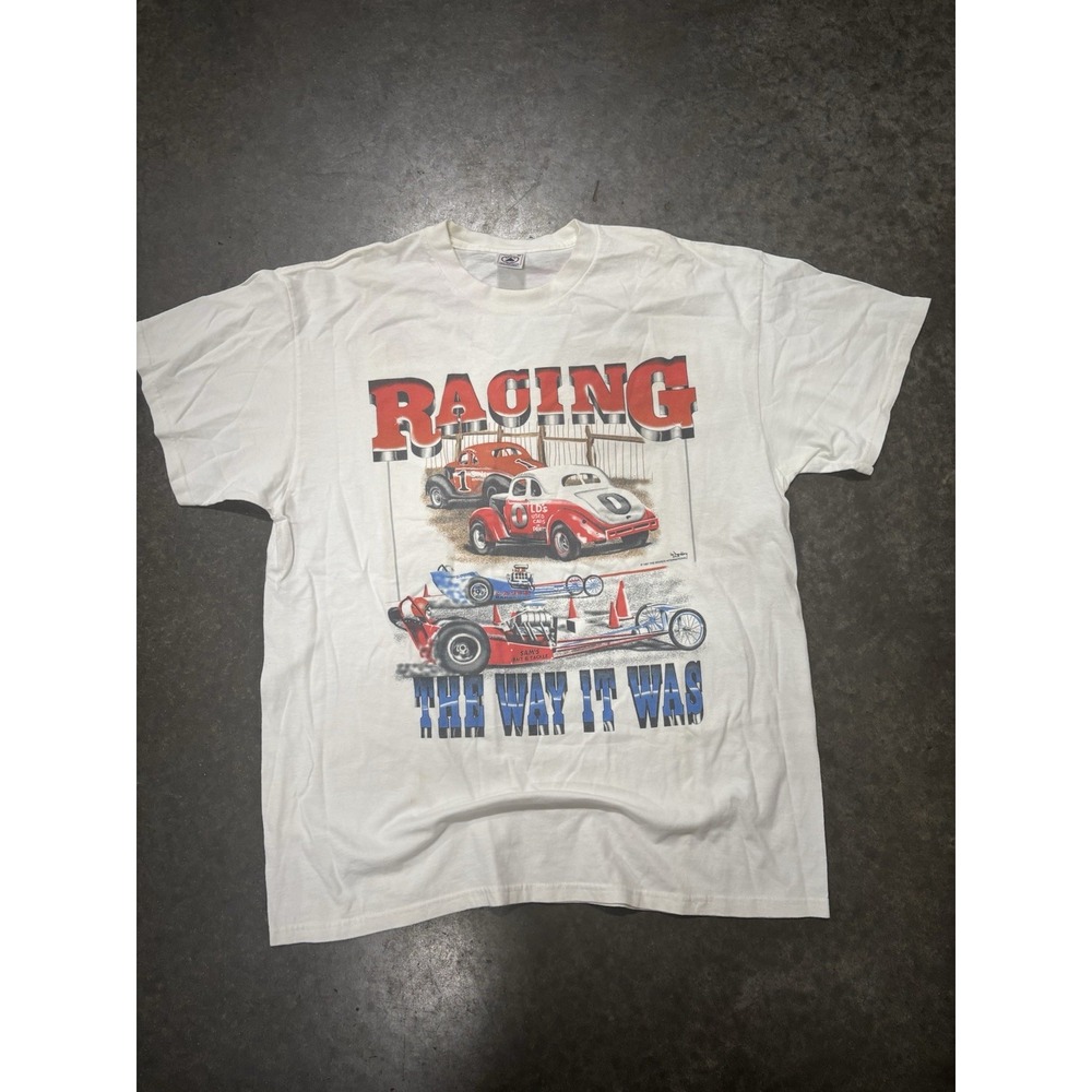 Vintage 90s 1997 The Source International NASCAR Racing Promo Tee Size XL